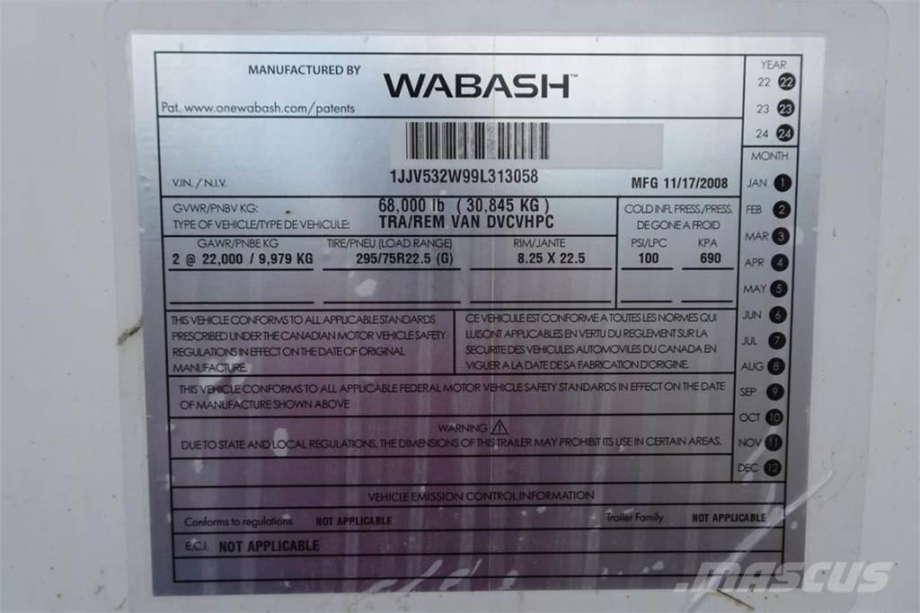 Wabash DVCVHPC Box Trailers