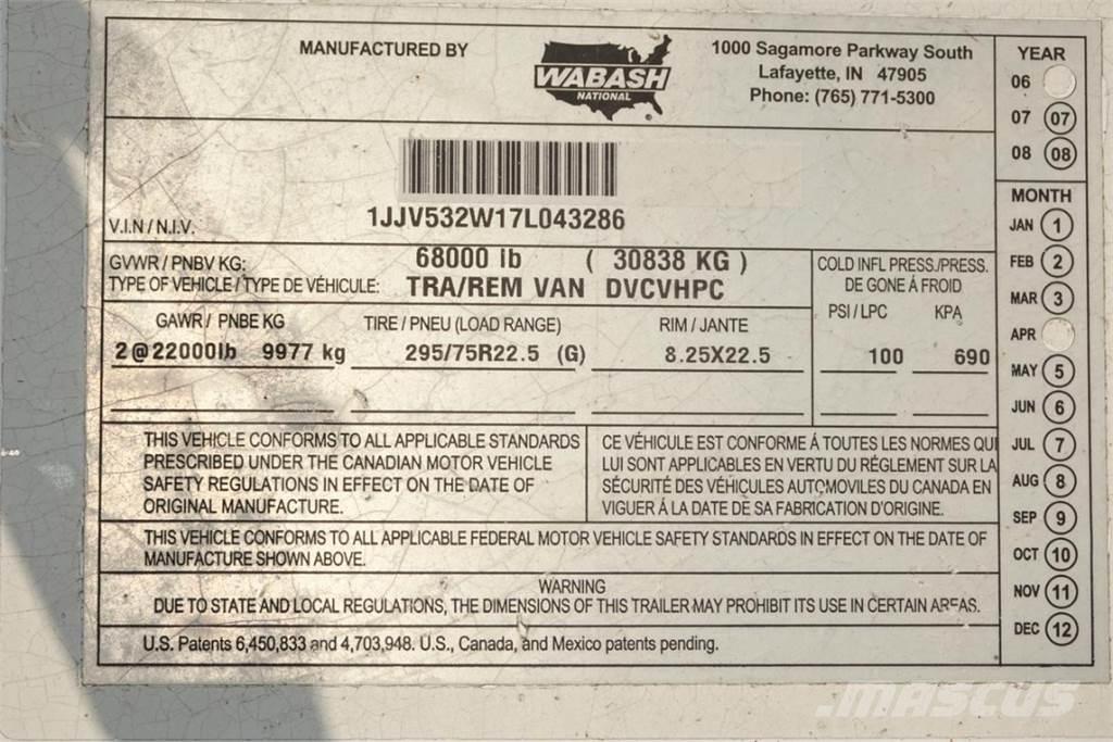Wabash DVCVHPC Box Trailers