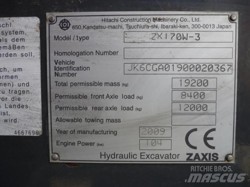 Hitachi ZX170W-3 Wheeled excavators