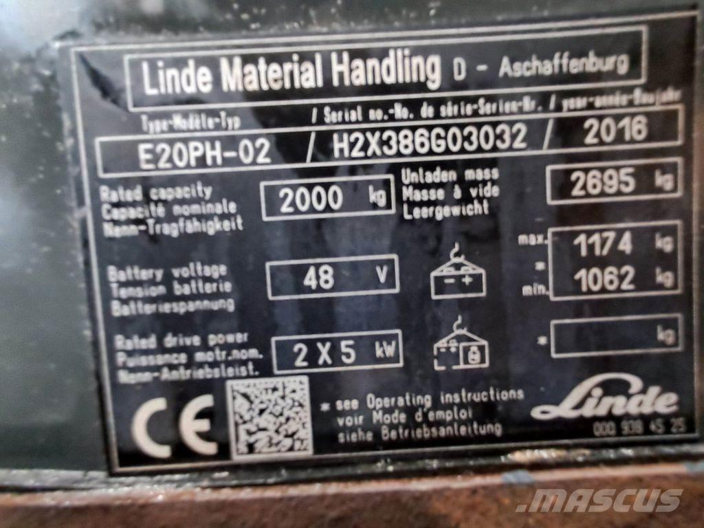 Linde E20PH-02 Electric forklift trucks