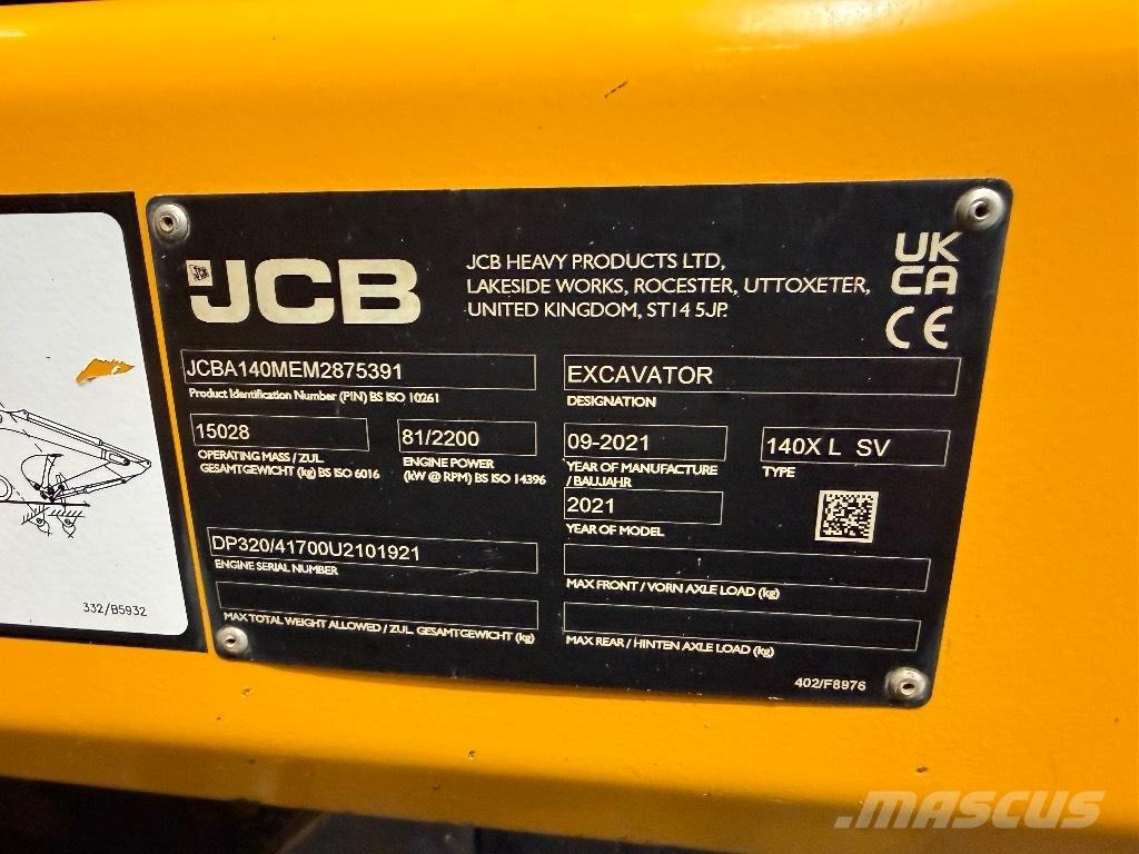 JCB 140 X Crawler excavators