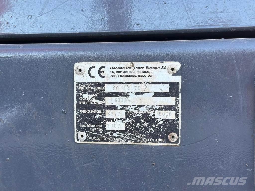 Doosan SOLAR 75V Mini excavators  7t - 12t