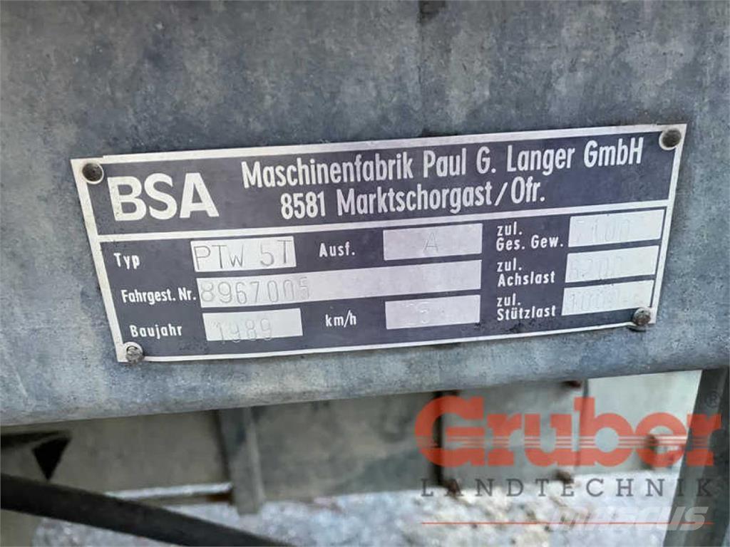 BSA PTW 5 T Slurry tankers