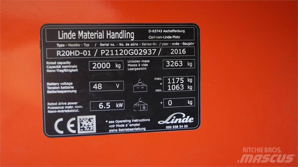 Linde R20HD Reach truck