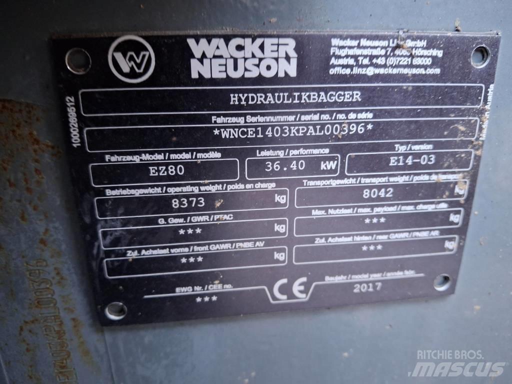Wacker Neuson EZ 80 Mini excavators  7t - 12t