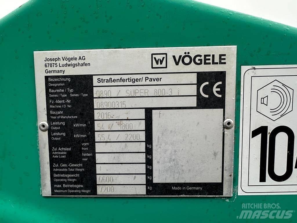 Vögele Super 800 -3i Asphalt pavers