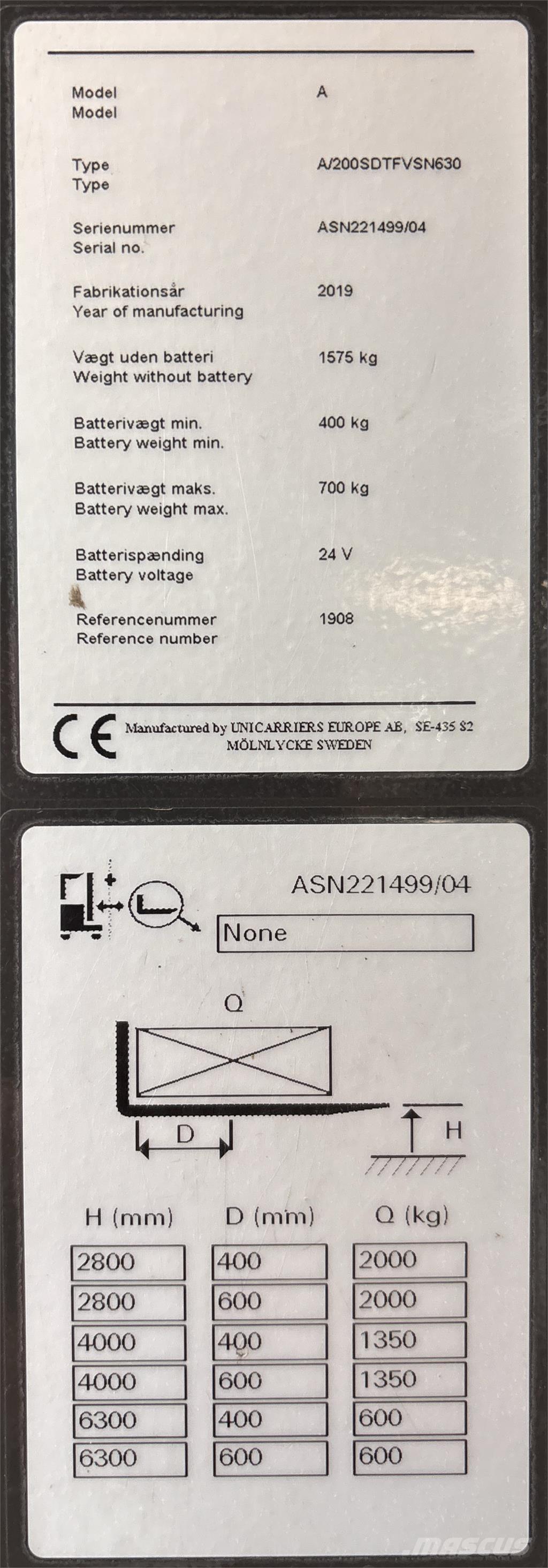 Atlet ASN200 Self propelled stackers
