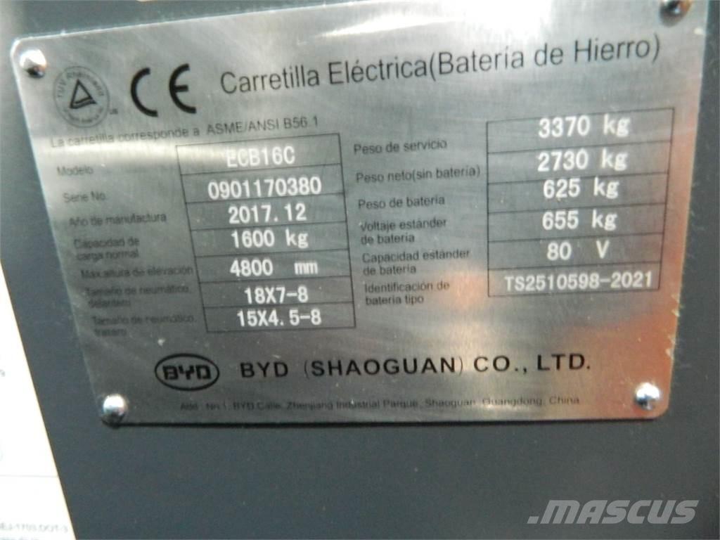 BYD ECB16C Electric forklift trucks