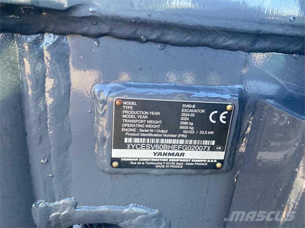 Yanmar SV60-B Mini excavators  7t - 12t