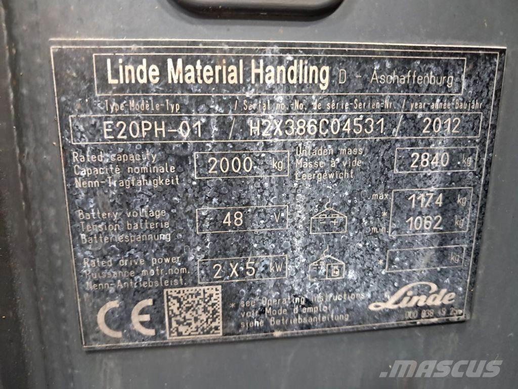 Linde E20PH-01 Electric forklift trucks