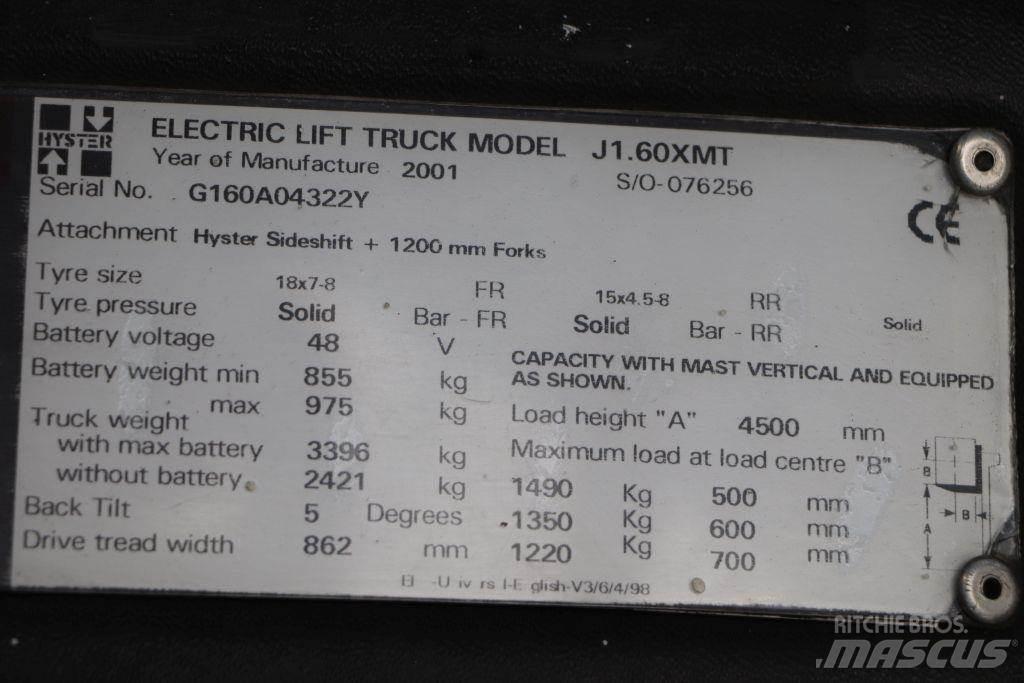 Hyster J1.60XMT Electric forklift trucks