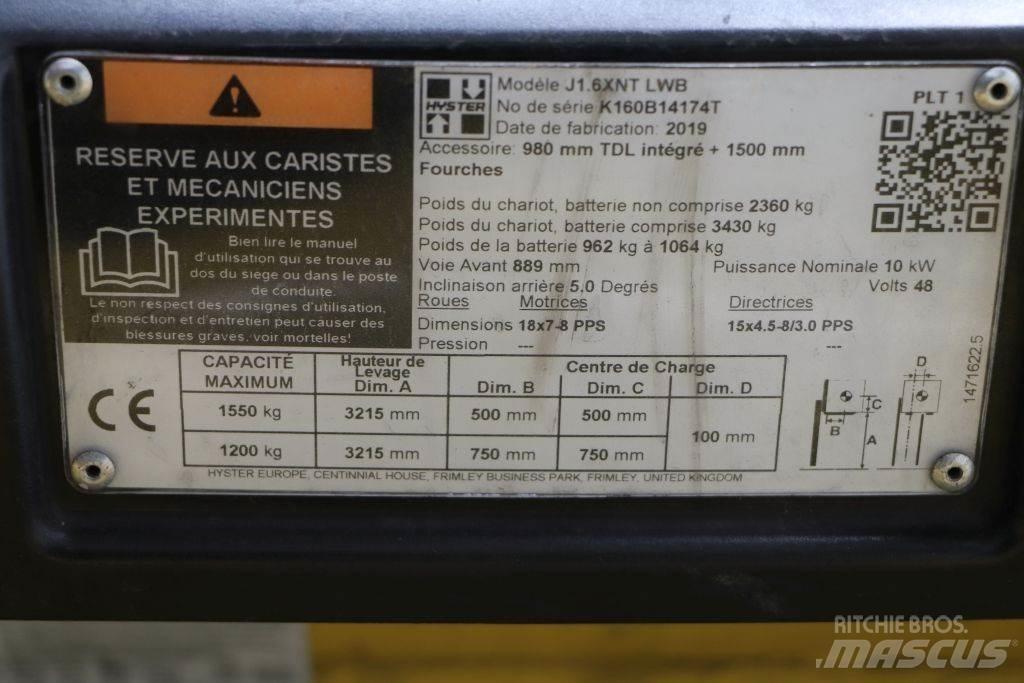 Hyster J1.6XNT Electric forklift trucks