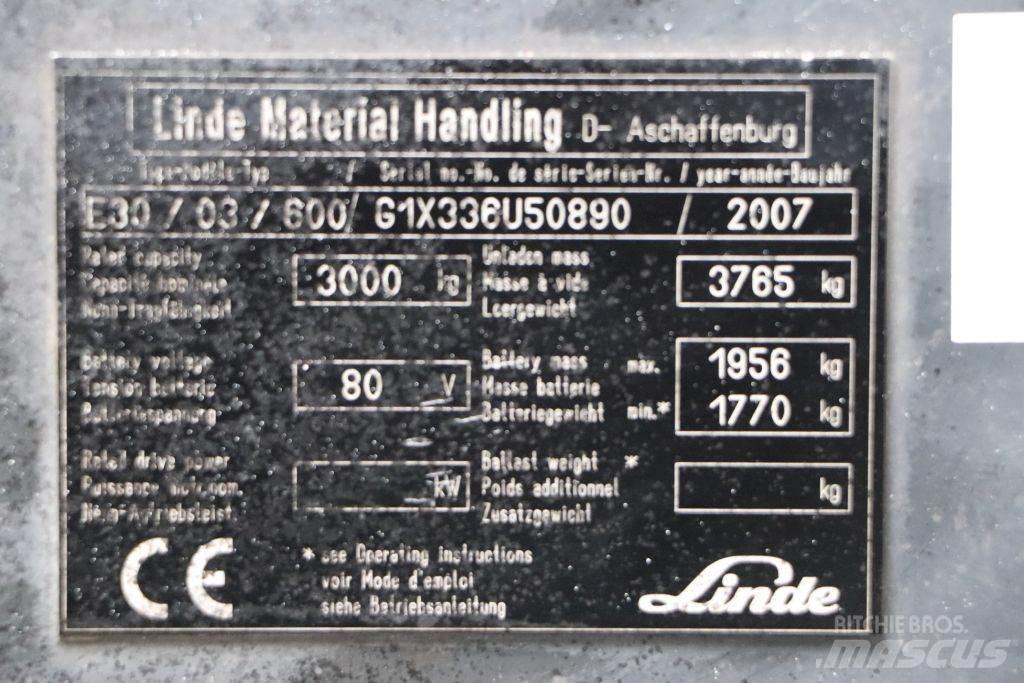 Linde E30S-03/600 Electric forklift trucks