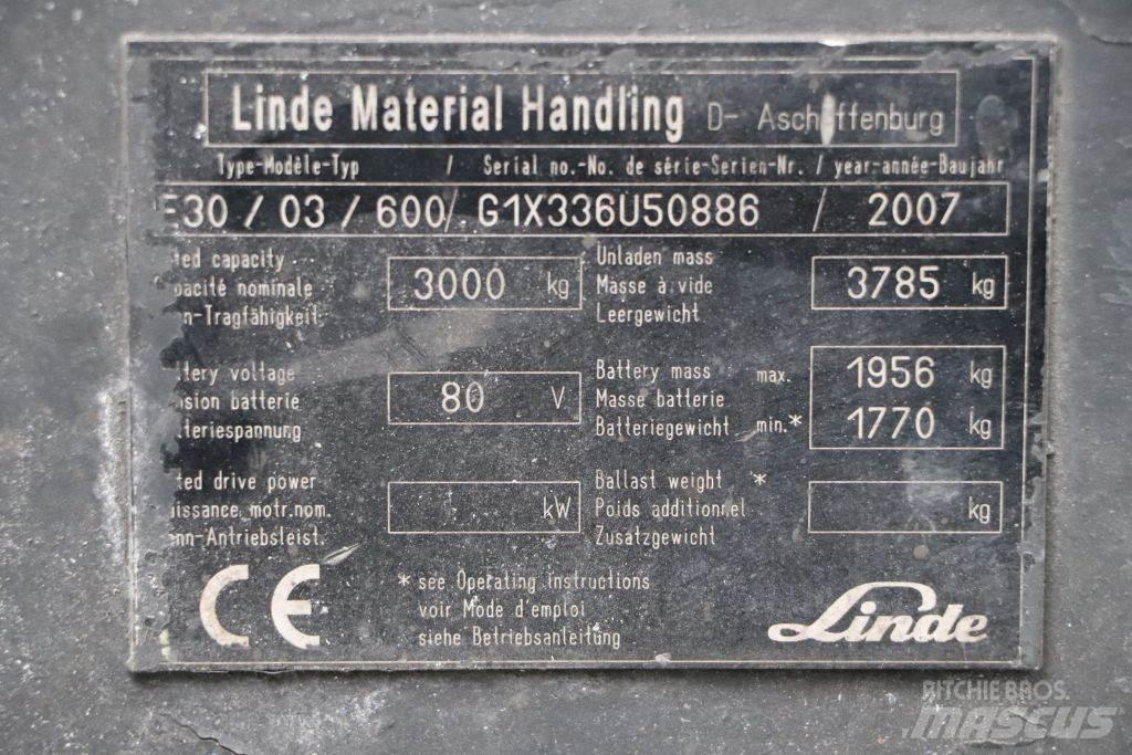 Linde E30S-03/600 Electric forklift trucks