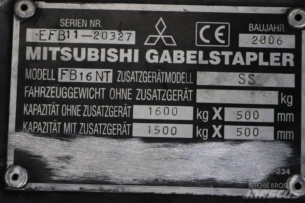 Mitsubishi FB16NT Electric forklift trucks