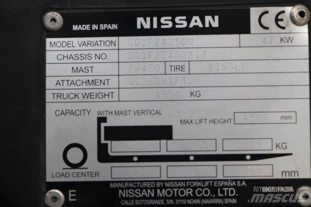 Nissan UG1F2A35DU LPG trucks