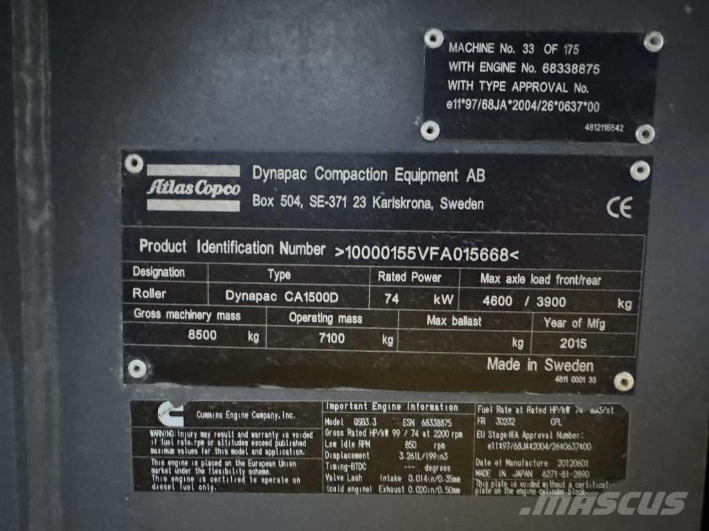 Dynapack AC1500D Single drum rollers