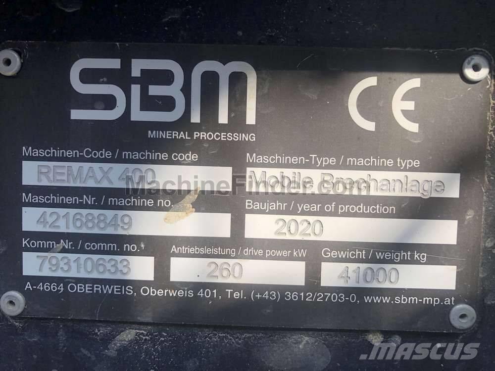 SBM Remax 400 Mobile crushers