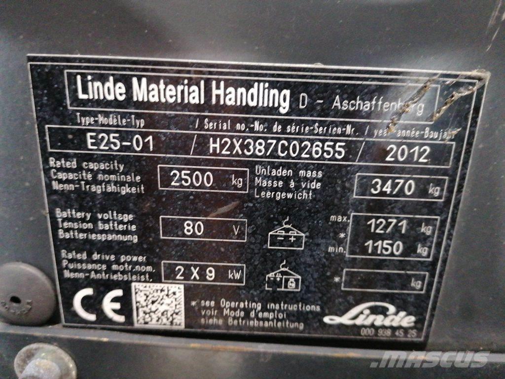 Linde E25-01 Electric forklift trucks