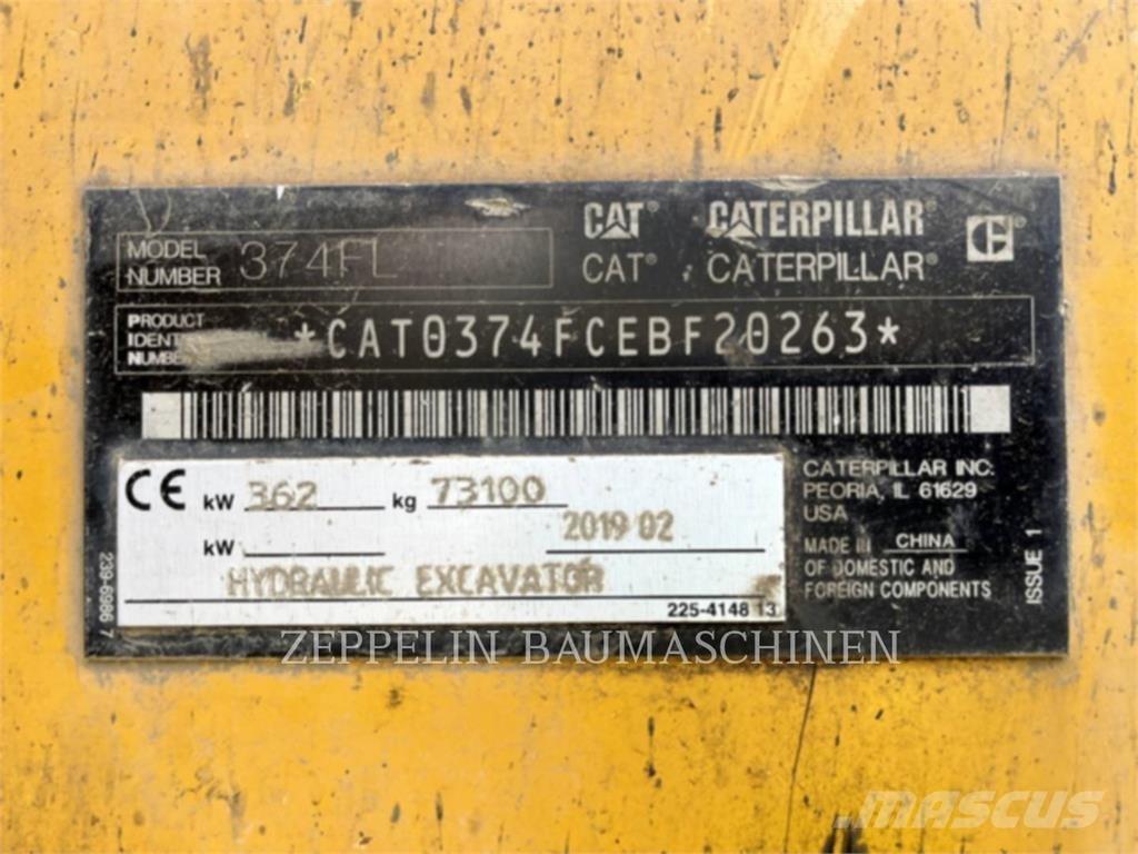 CAT 374FL Crawler excavators
