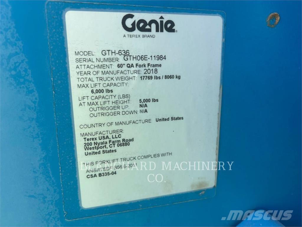 Genie GTH-636 Telescopic handlers