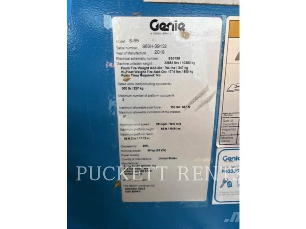 Genie S-65 Articulated boom lifts