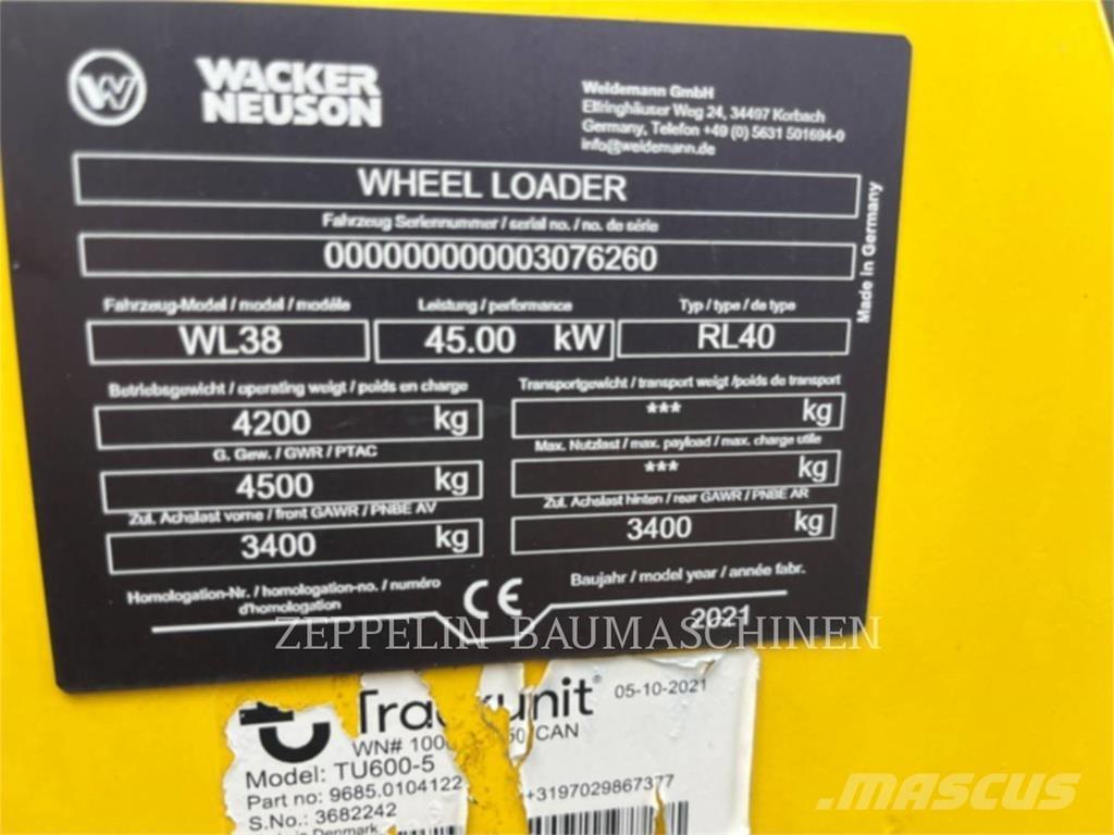 Wacker WL38 Wheel loaders
