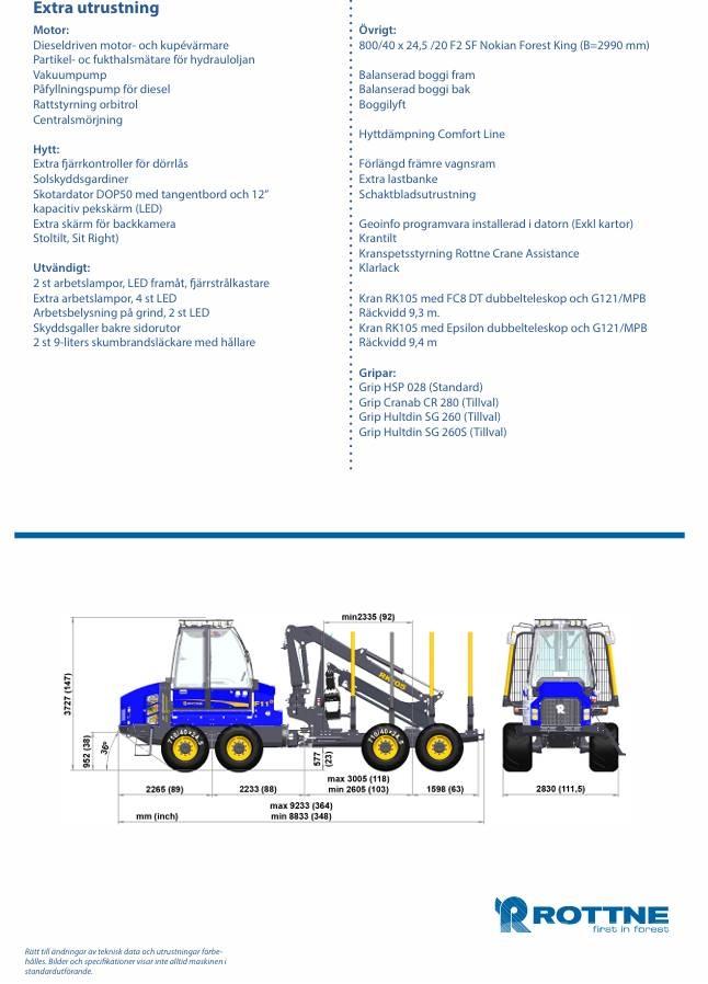 Rottne F11E Forwarders
