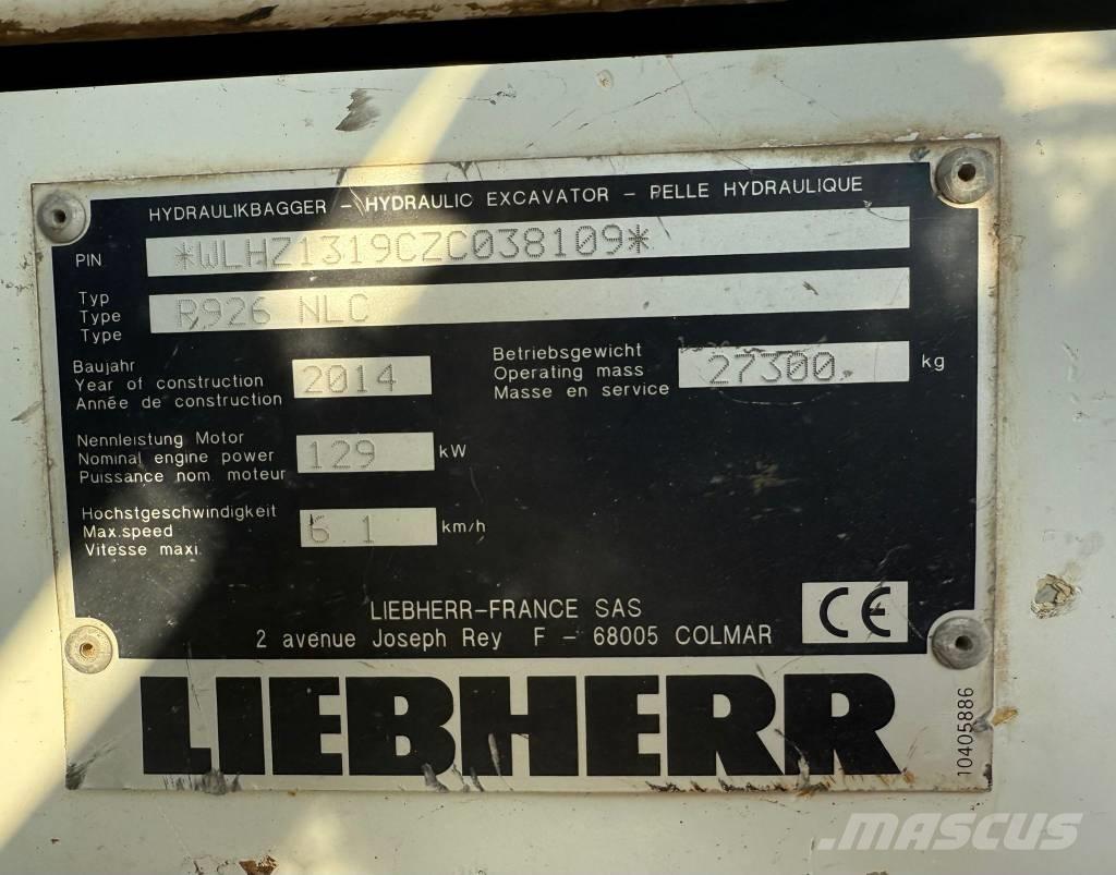 Liebherr R 926 Crawler excavators