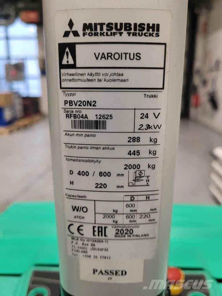 Mitsubishi PBV 20 N2 Low lift with platform