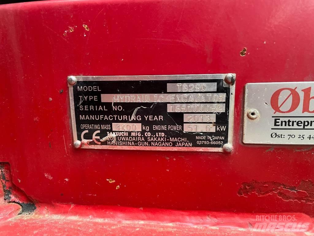 Takeuchi TB290 Mini excavators  7t - 12t