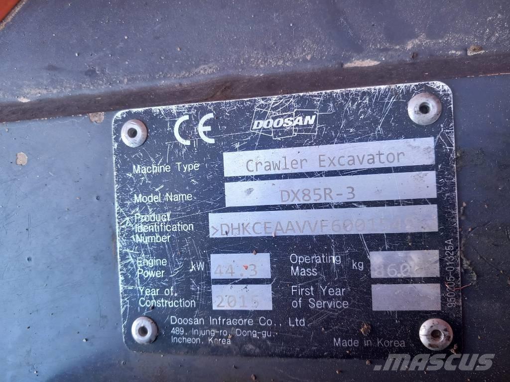 Doosan DX 85 R-3 Mini excavators  7t - 12t
