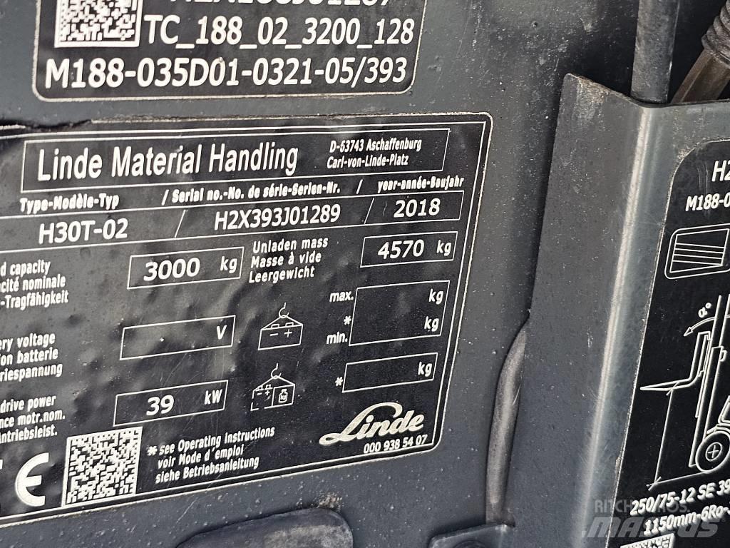 Linde H30T-02 LPG trucks