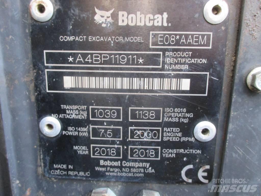 Bobcat E 08 Mini excavators < 7t (Mini diggers)