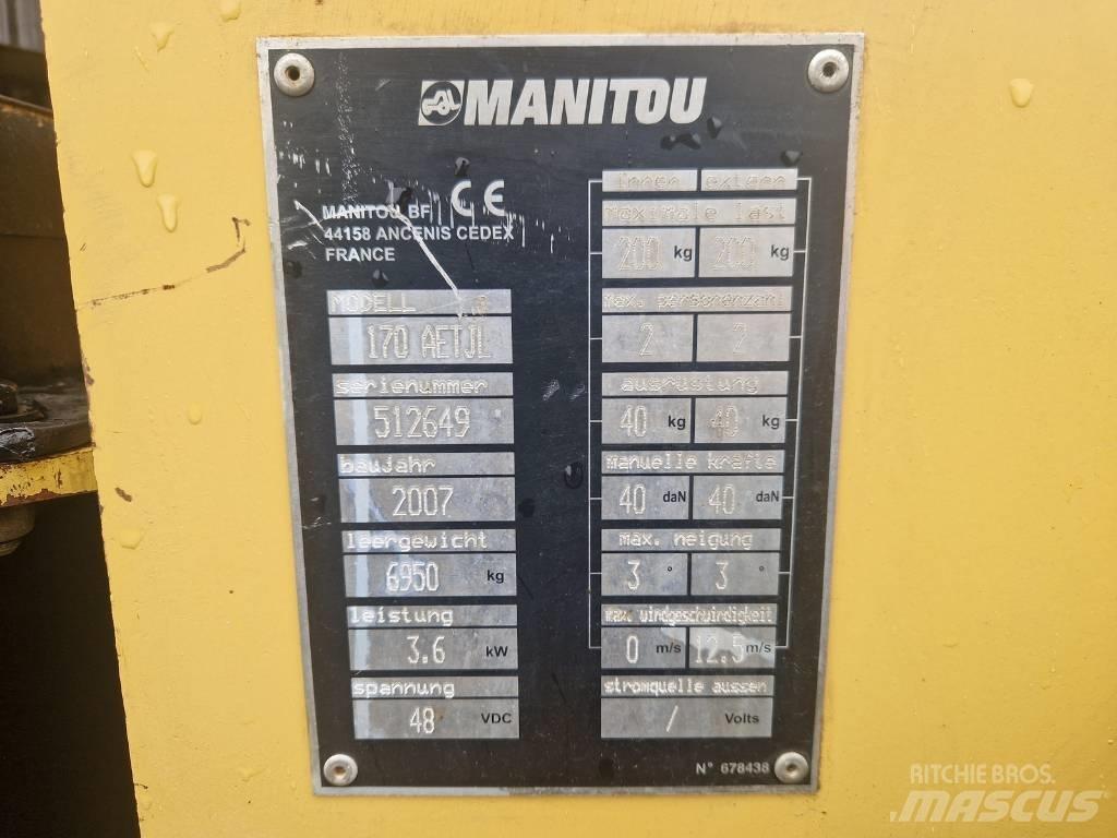 Manitou 170AETJL Articulated boom lifts