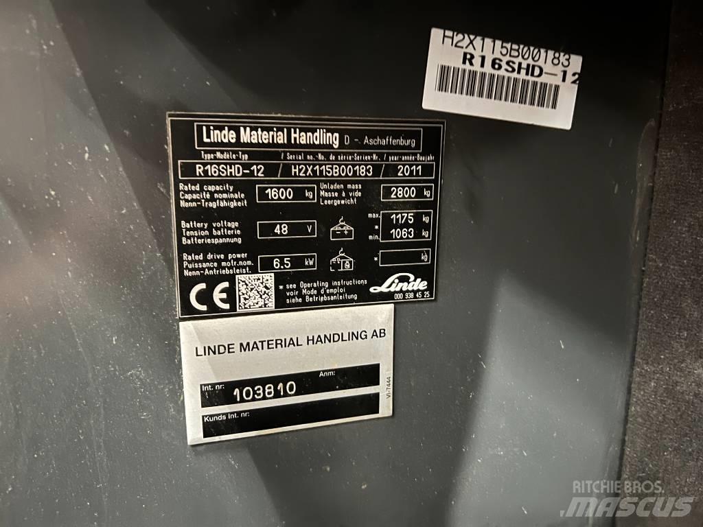 Linde R16S Reach truck