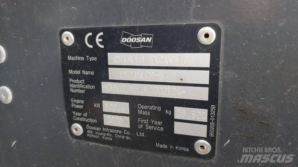 Doosan DX235LCR-5 Crawler excavators