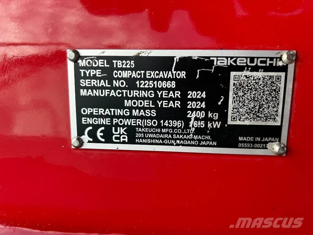 Takeuchi TB 225A V5 Mini excavators < 7t (Mini diggers)