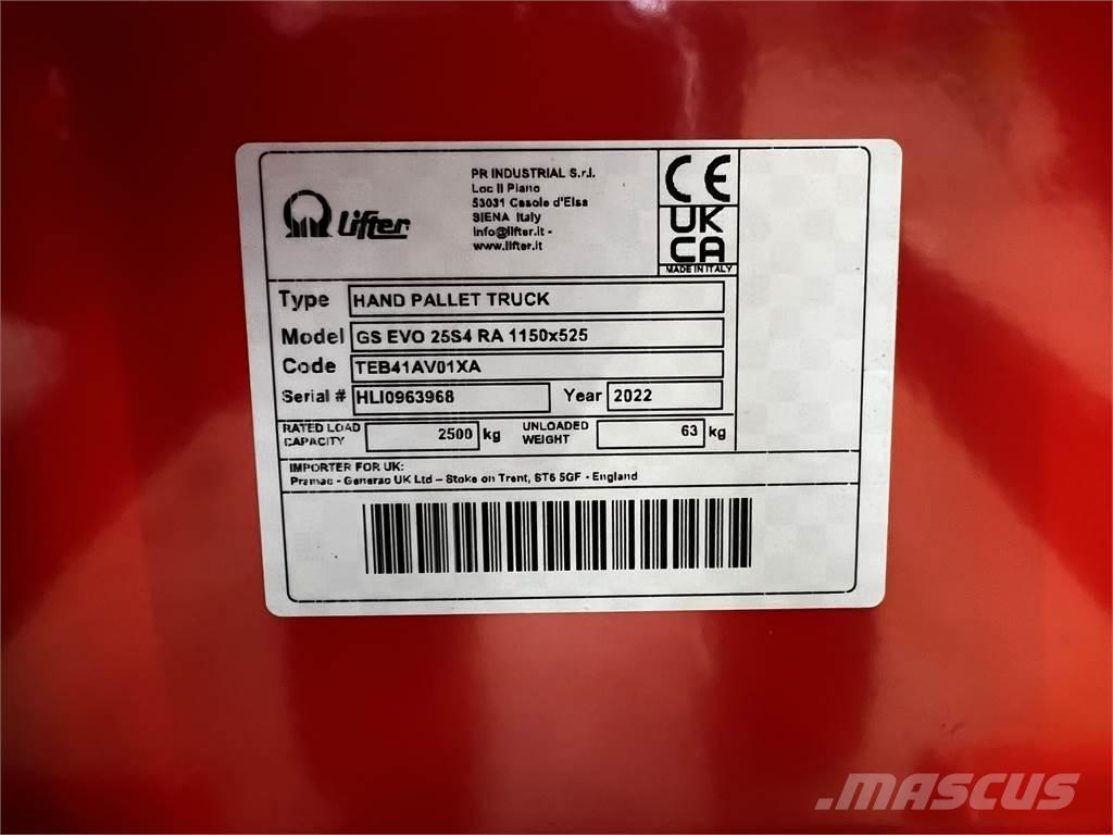 Pramac GS EVO 25 Hand pallet truck