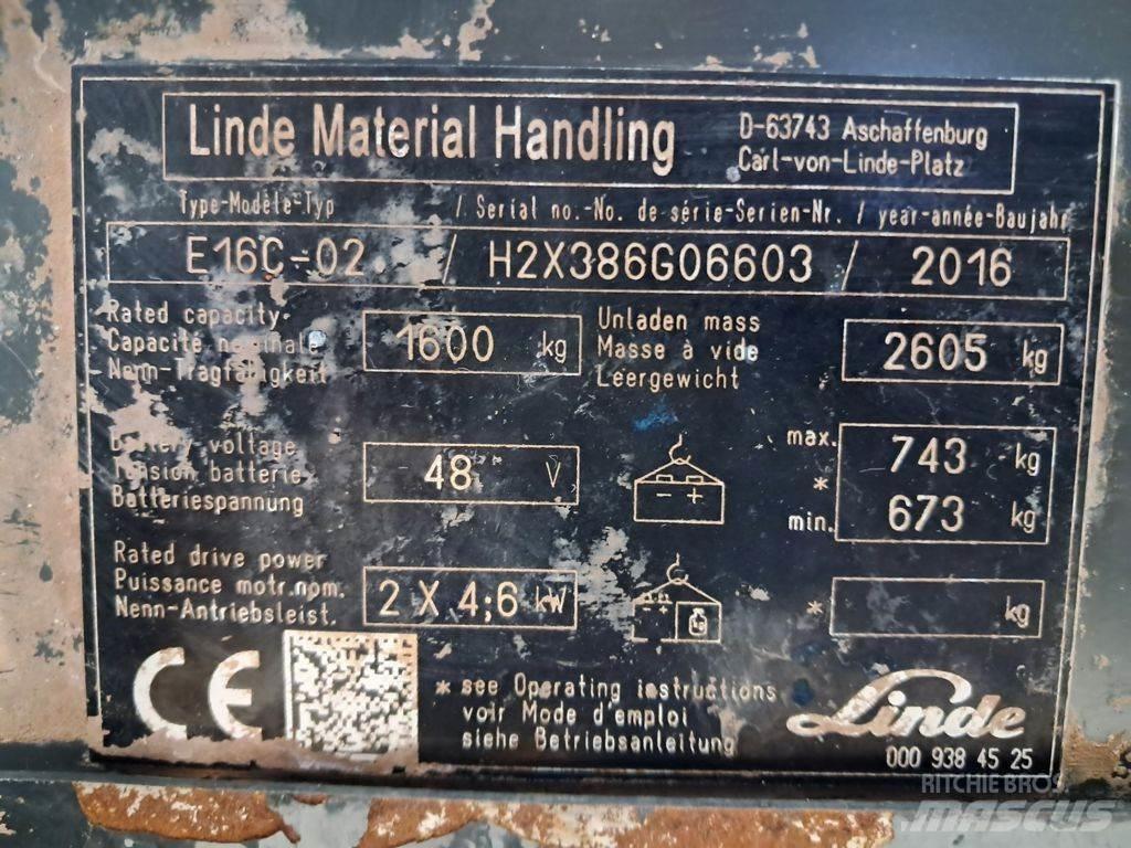 Linde E16C-03 Electric forklift trucks