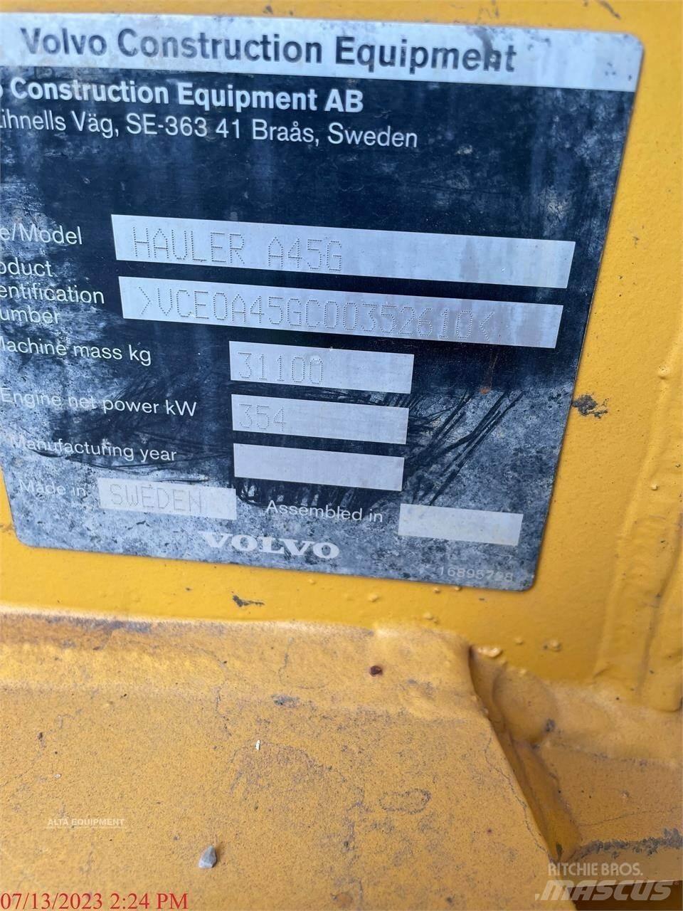 Volvo A45G Articulated Haulers