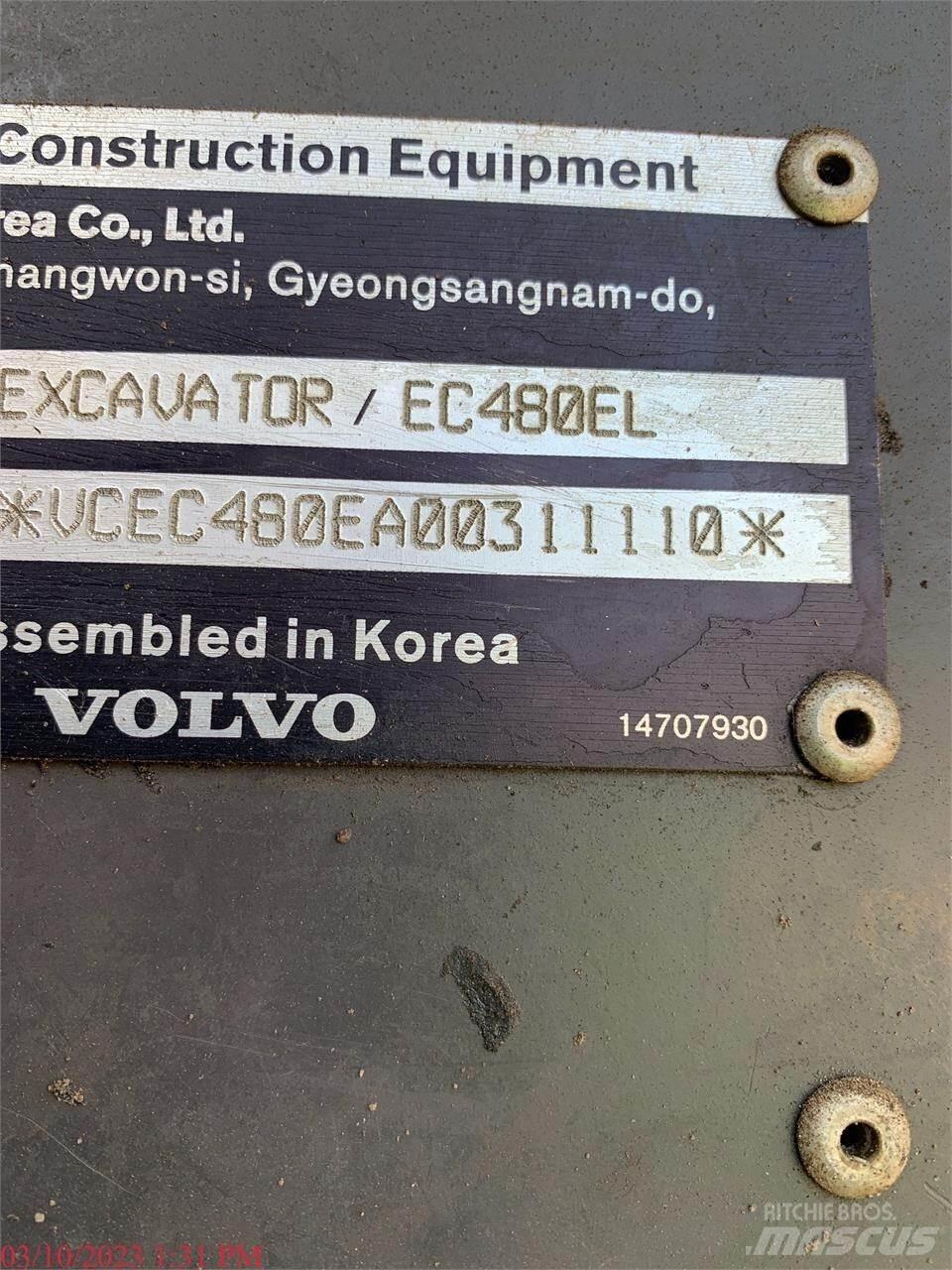 Volvo EC480EL Crawler excavators