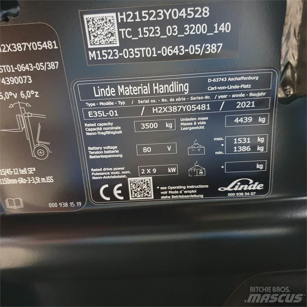 Linde E35L Electric forklift trucks