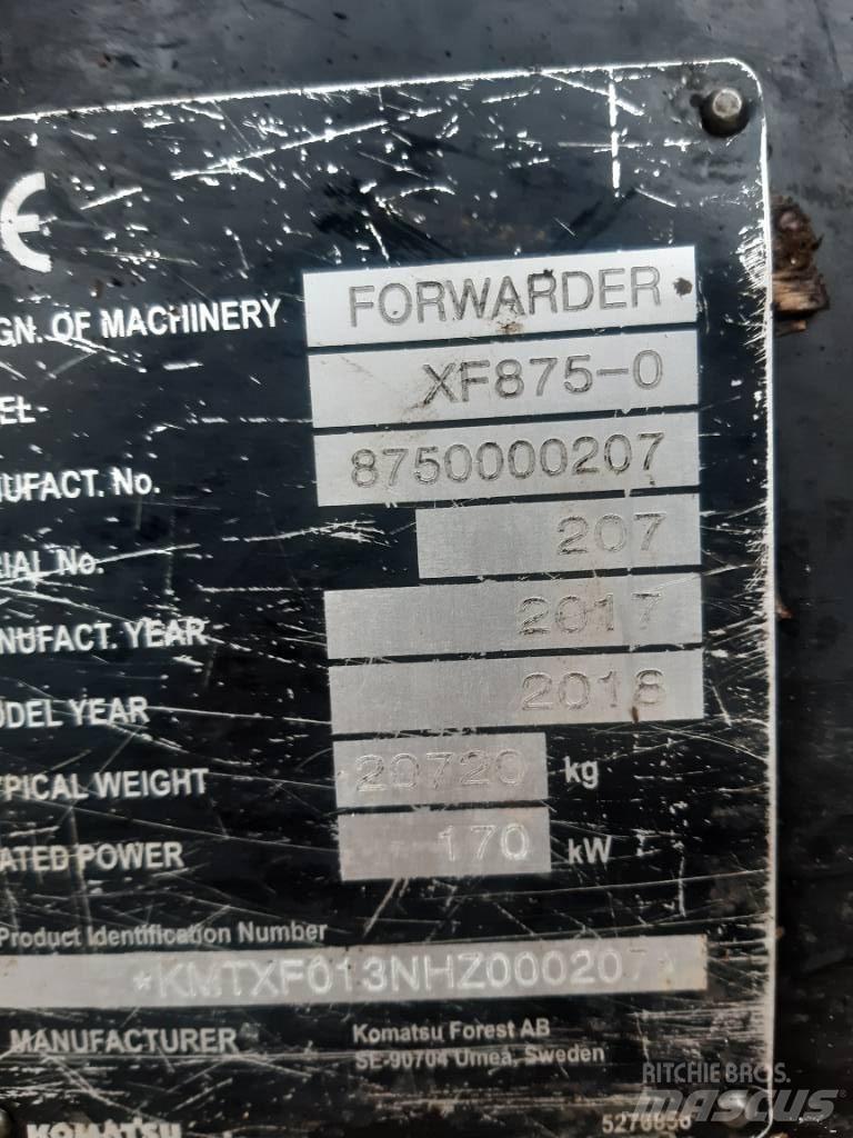 Komatsu 875 Forwarders