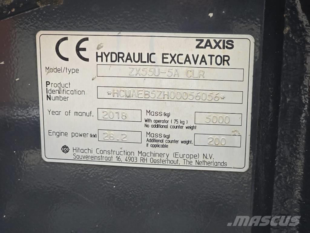 Hitachi ZX55U-5A CLR Mini excavators < 7t (Mini diggers)