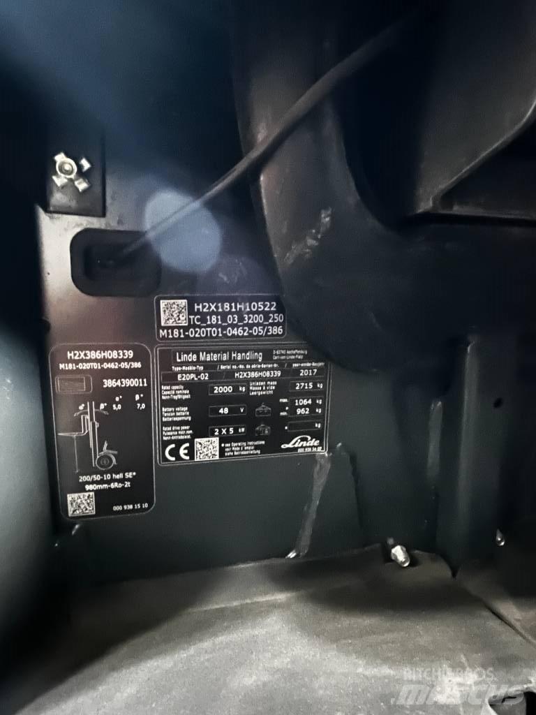 Linde E20PL/386-02 Electric forklift trucks