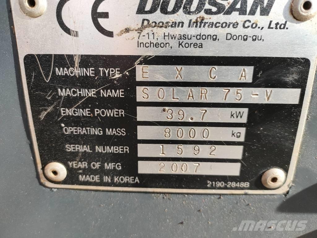 Daewoo Solar 75 Mini excavators  7t - 12t