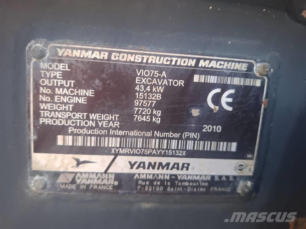 Yanmar Vio 75 A Mini excavators  7t - 12t