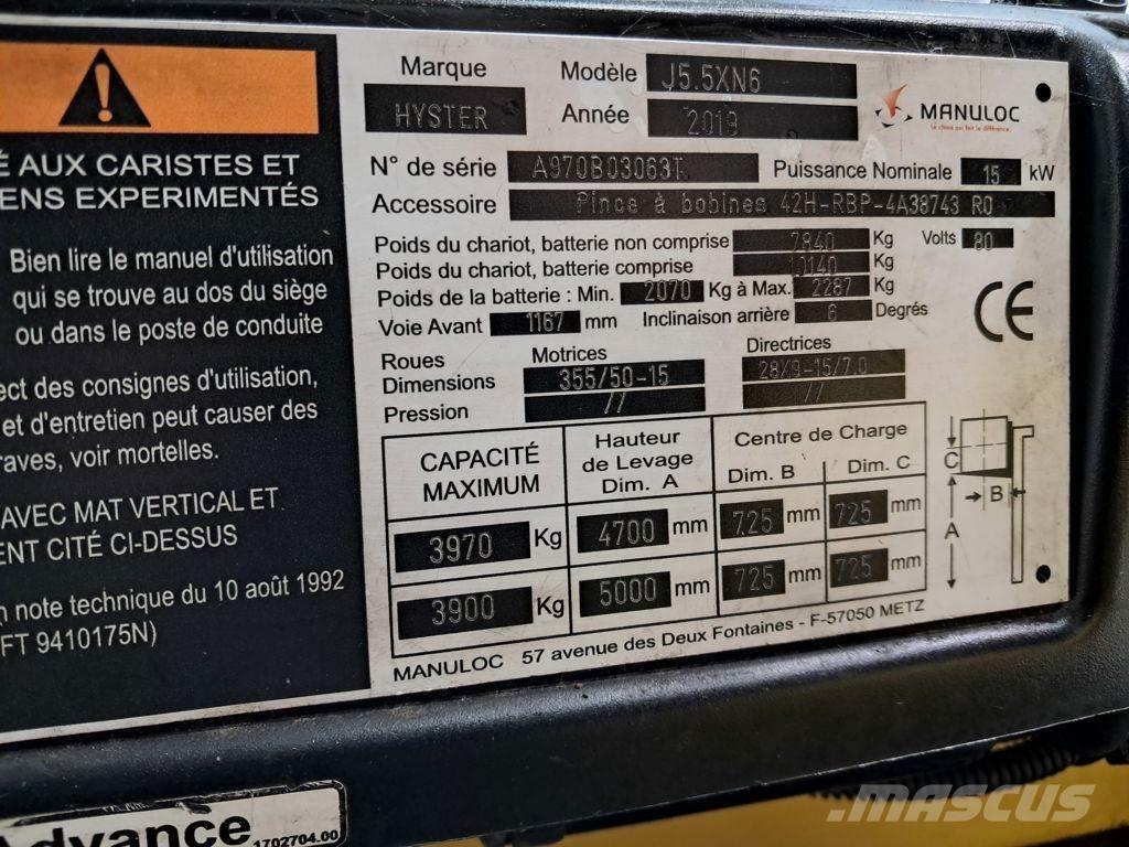 Hyster J5.5XN6 Electric forklift trucks