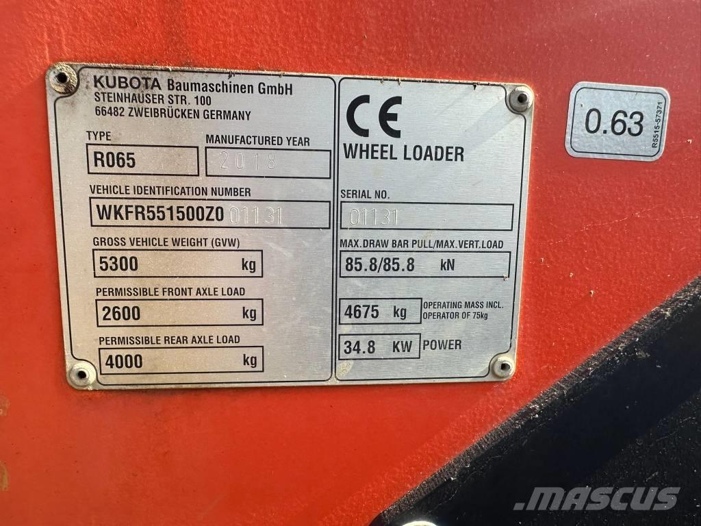 Kubota R 065 Wheel loaders